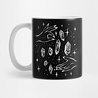 Crystal Alchemy Witchy Goth Hands Mug